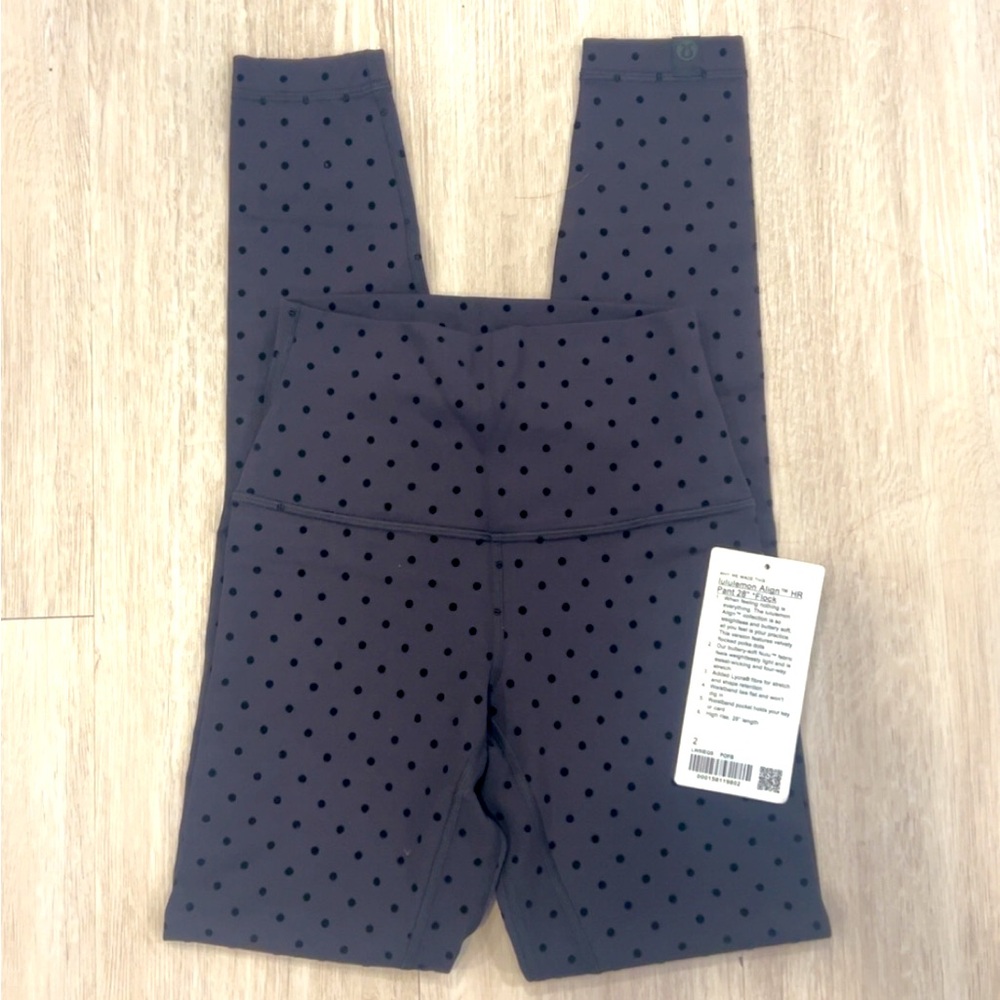 NWT lululemon polka flocked align leggings